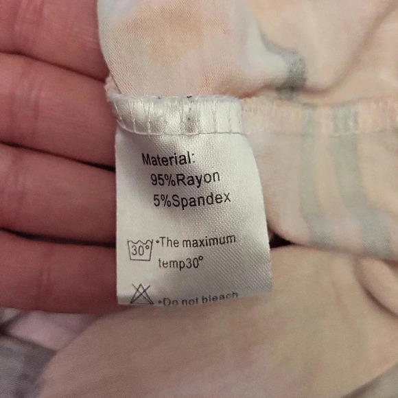 🛍Popyoung Pink White Grey Camo Short Sleeve Flowy Top Womens Size‎ XL - Picture 3 of 6